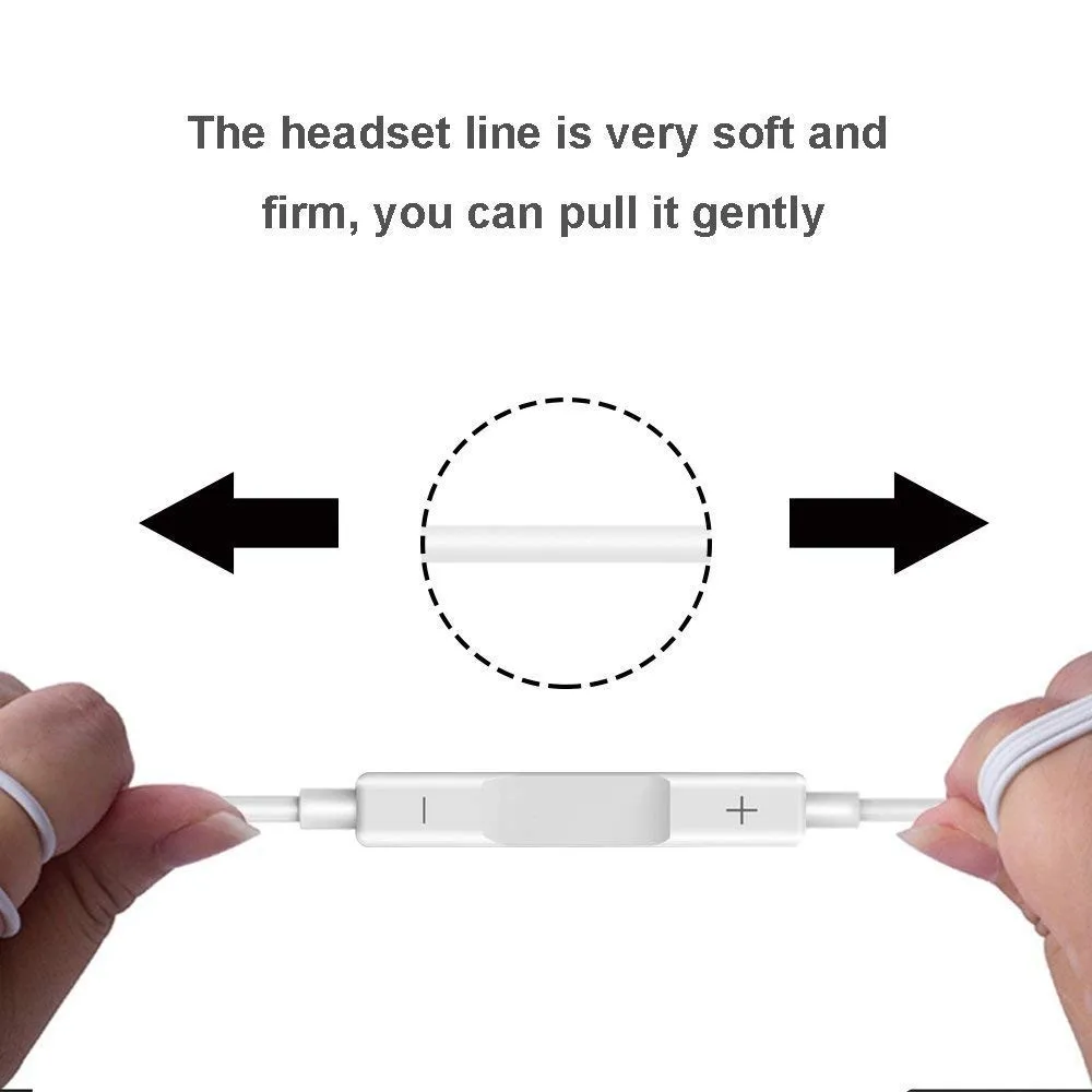 For Iphone 7 8 X Xs Max Xr Wired Earphone Headphone With Mic Popup