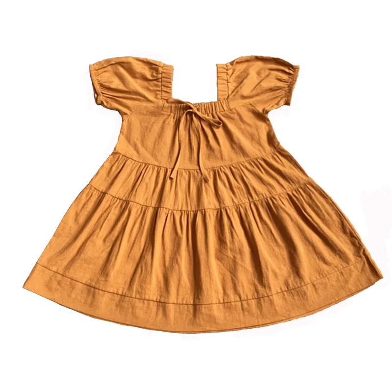 

Summer simple children's skirt bowknot western style big children princess dress