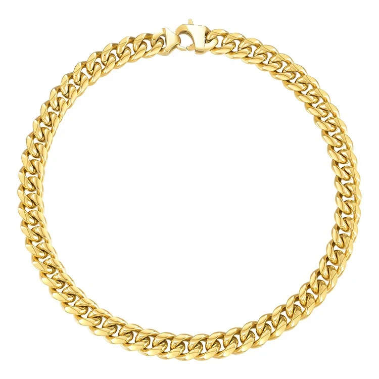 

Latest High Quality 18K Gold Plated Stainless Steel Jewelry Big Thick Chain Hip Hop Necklace P203187