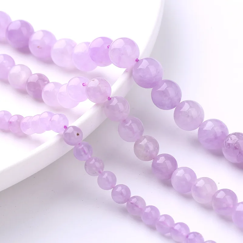 

Wholesale Round Beading 4mm 6mm 8mm 10mm 12mm Lavender Amethyst Loose Gemstone Beads For DIY Jewelry Bracelet Making