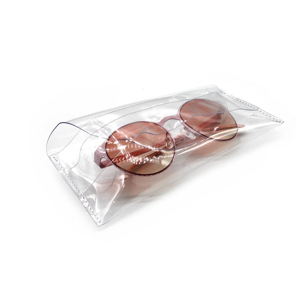 

2021 new trendy Pvc clear eyeglasses case eyewear pouch sunglass soft case, Blue/yellow/red/clear/custom