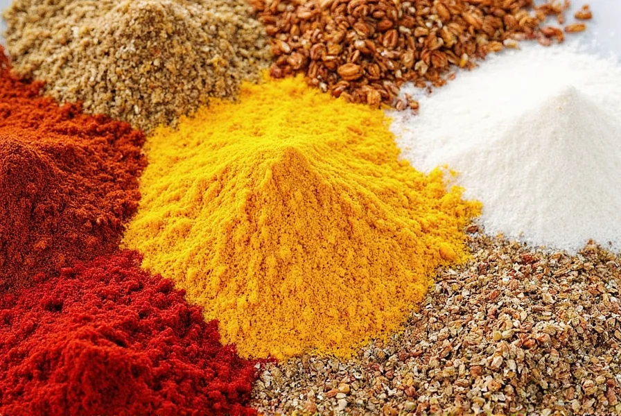 Organized spice shelves in a kitchen cabinet
