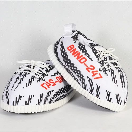 

2021 Custom Design New Fashion Yeezy Shoes Unisex Sneaker Warm Plush Indoor Slippers