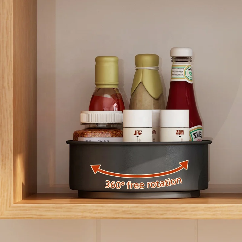 

Best selling kitchen spice rack lazy susan turntable organizer