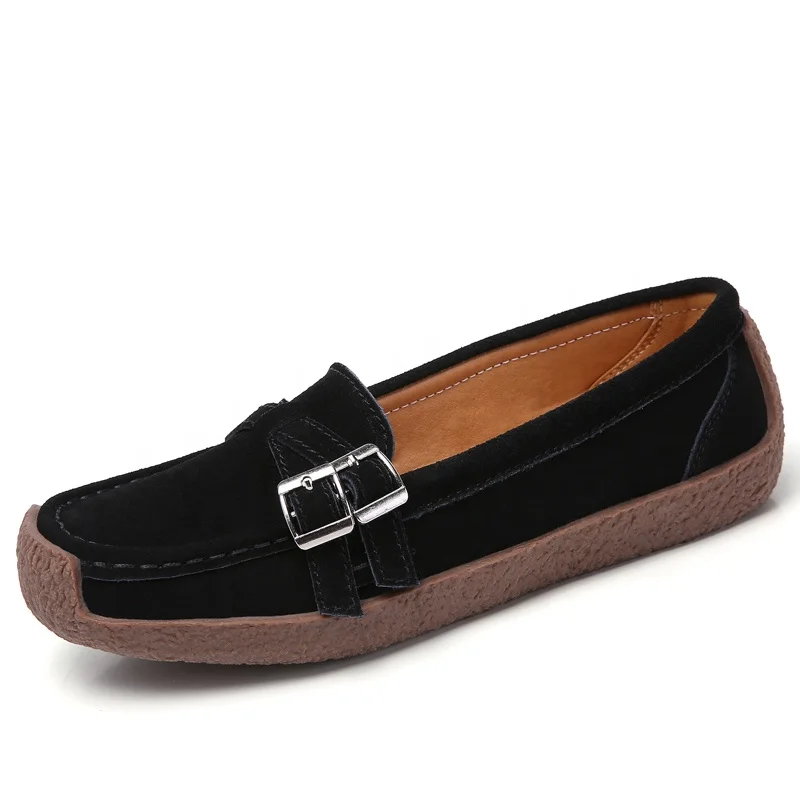 

Leather flat shoes gloss adult fashion flat shoes
