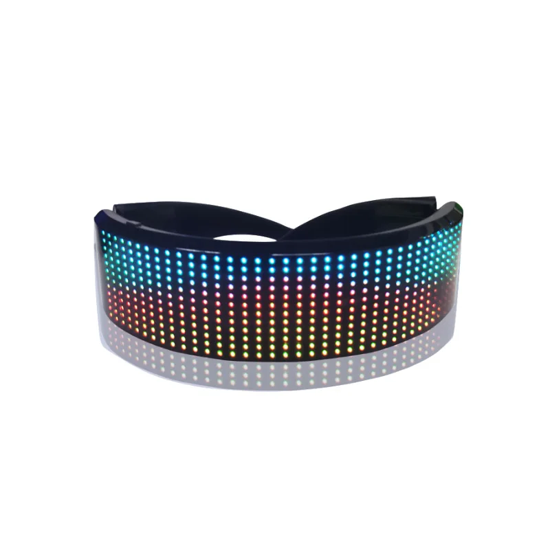

Wholesale 2021 New Arrivals patented product LED Shinning Glasses Bluetooth APP control full colors changing shades LED glasses