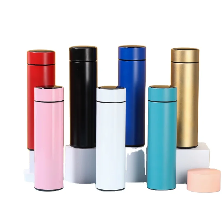 

Mikenda 304 intelligent thermos bottle temperature straight bottle stainless steel water bottle, Customized color