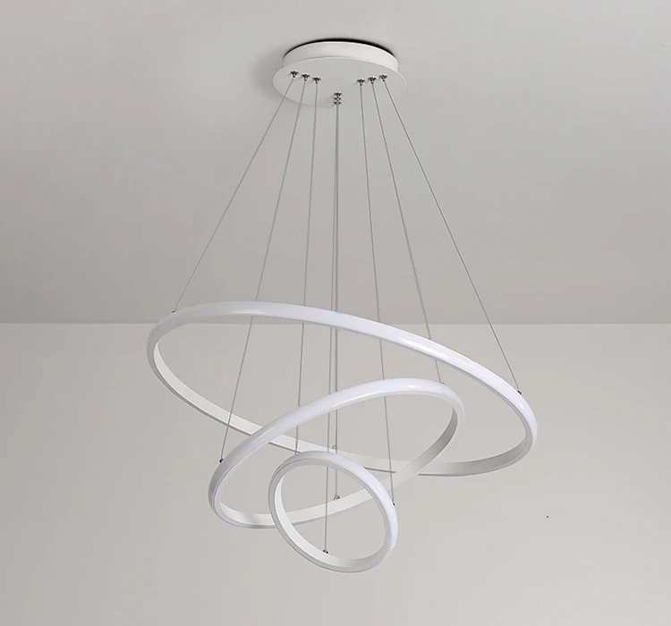 Good quality led pendant ceiling lights 3-rings circular chandeliers pendant lighting chandelier modern