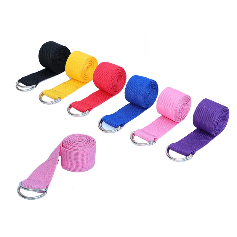 

Women Stretch Strap Multi-Colors D-Ring Exercise Gym Rope Figure Waist Leg Resistance Fitness Bands Yoga Belt