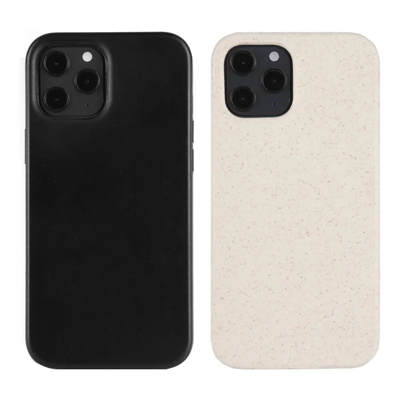 

bamboo fiber Full Biodegradable compostable Bio mobile cell phone case for iPhone 11 pro max, Optional