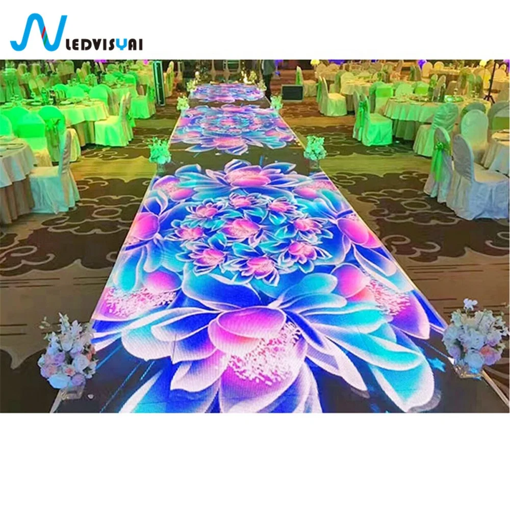 2020 New Shenzhen Technology Dance Floor Led Pixel Pitch 4mm 6.25mm Display Tile Panels Interactive