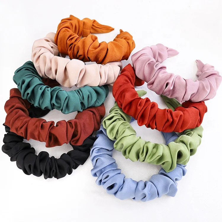 

Lovely Lady Soft Fabric scrunchie headbands Hair Band Trendy Beauty Headband For Women