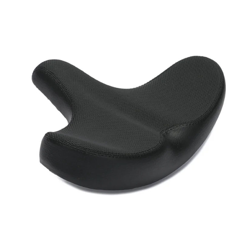 

Hot Sale Oversize Comfortable Extra Wide Padded Polyurethane Foam Bicycle Leather Saddle, Black