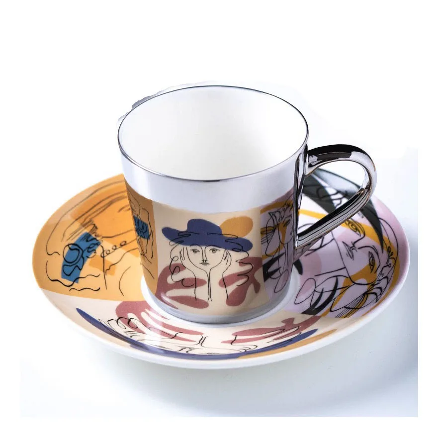 

Zogifts Creative gift luxury drinkware ceramic couple coffee mugs, As the picture