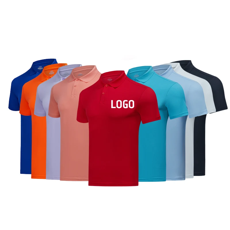 

High Quality Custom Logo Polo T Shirt Unisex T-shirts Men 100% Polyester Golf Sportswear Polo Short Sleeve Shirt