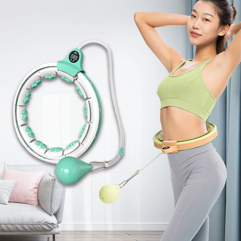 

Non-Drop Silicone Abs Iron Hula Hoops Fitness Thin Waist Smart Hula Weighted Hoop Smart Hula Hoops Digital Counter