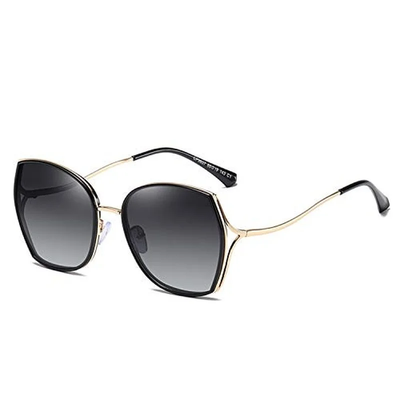 2023 Hot Selling Women UV400 Protection Polarized Sunglasses for Travel Metal Big Frame Shades