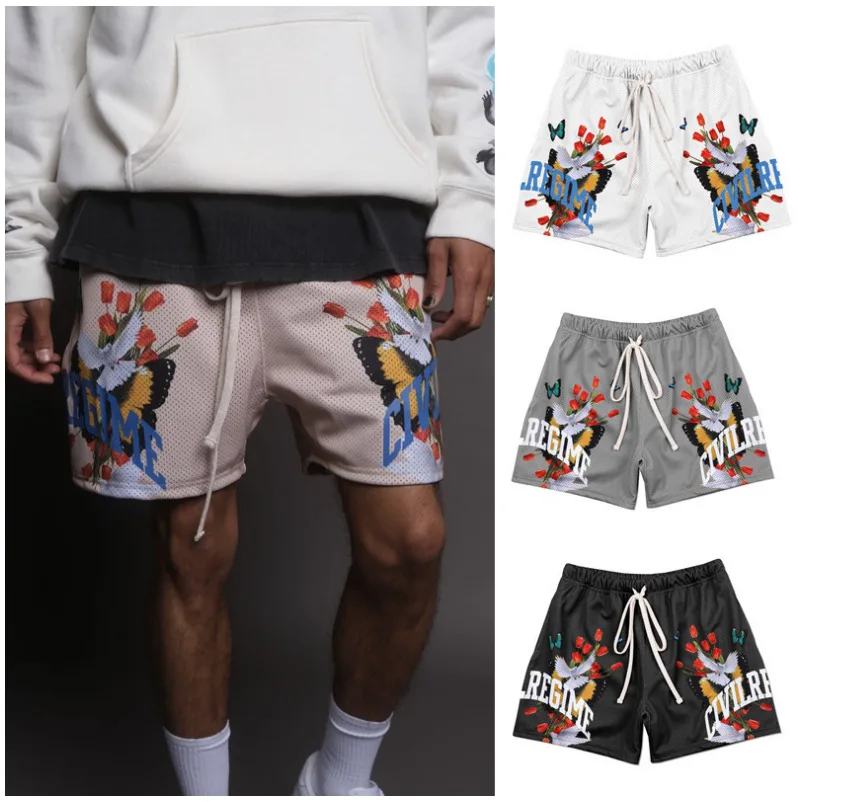 

Mens Mesh Shorts Custom Fashion Sport Running Casual Basketball Shorts Men Mesh Shorts