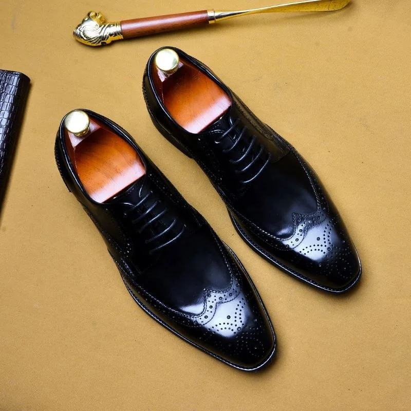 

Men's single shoes 2020 new low heeled shoes breathable square business single leather shoes drop shipping, Black, red