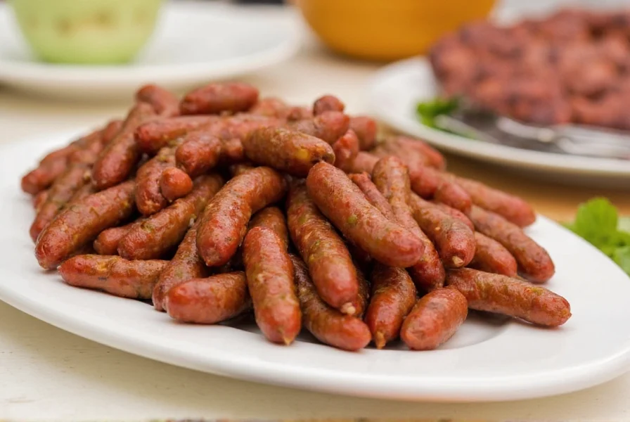 Grilled merguez sausage with roasted vegetables and couscous