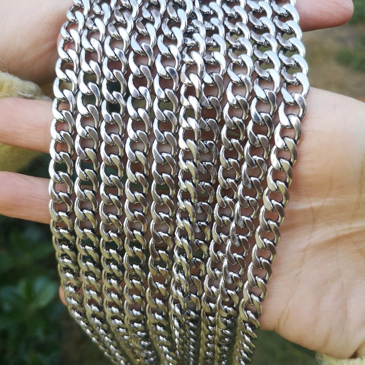 

Jialin jewelry Wholesale 6mm wide stainless steel cuban link chain men NK chain