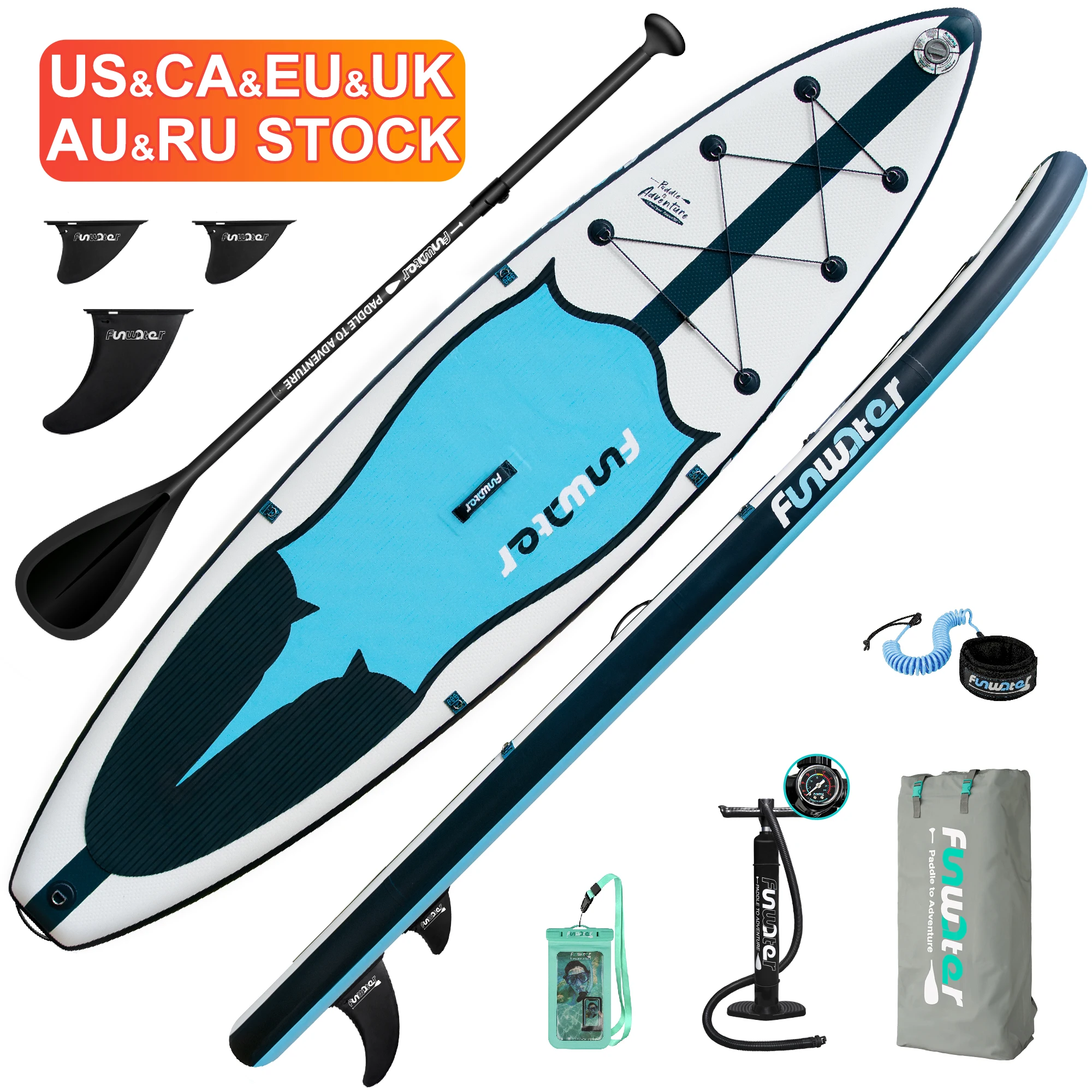 

FUNWATER Dropshipping OEM wholesale stand-up paddleboarding soft top surfboard sup paddle board isup padle board wakeboard board