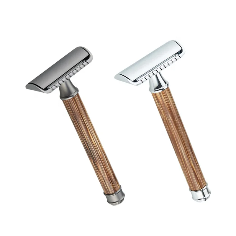

Natural Bamboo Safety Razor Reusable Brass razor
