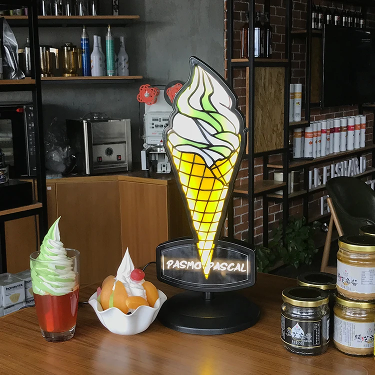 
3d model ice cream shape table lamp for shop decorate 