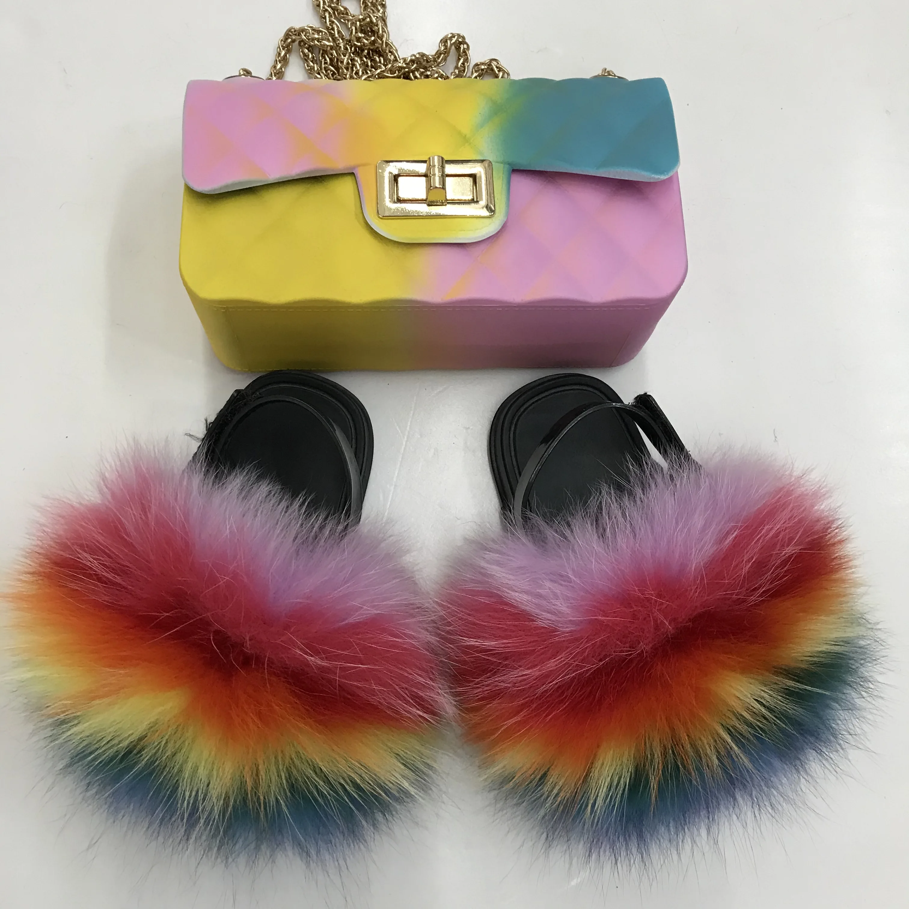 

fur slides with purse set toddler girls fur slides fur slides slippers, Customized color