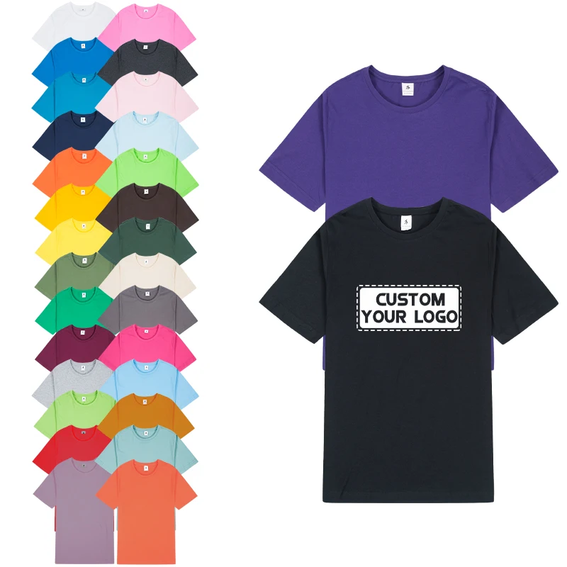 Screen Puff Printing Logo Unisex Tee Shirt OEM ODM Custom Mens 100% Cotton Blank T Shirt Short Sleeve for Men Women