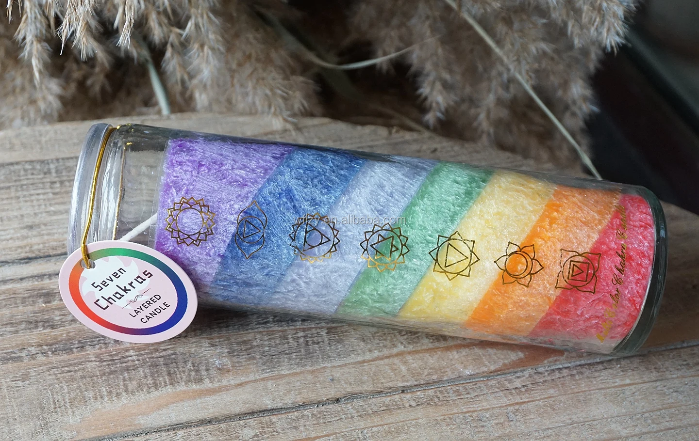 Unscented Multi Color Chakra Glass Prayer Devotional Custom Prayer