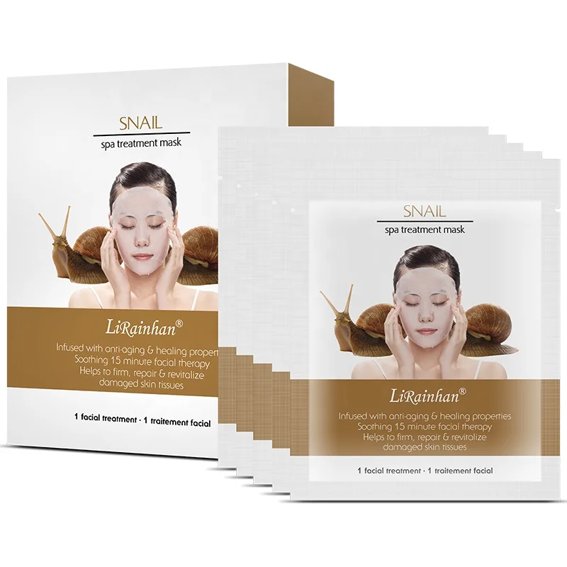 

snail secretion filtrate anti-aging facial mask sheets lighten moisturize firming skin diminish dark spot and circles