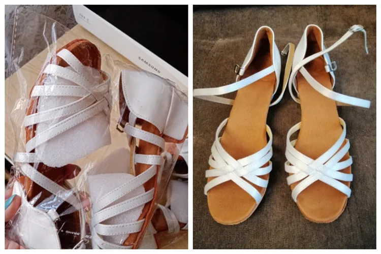  7Colors Girls Ballroom salsa Dance Shoes Girls Children Latin Dance Shoes