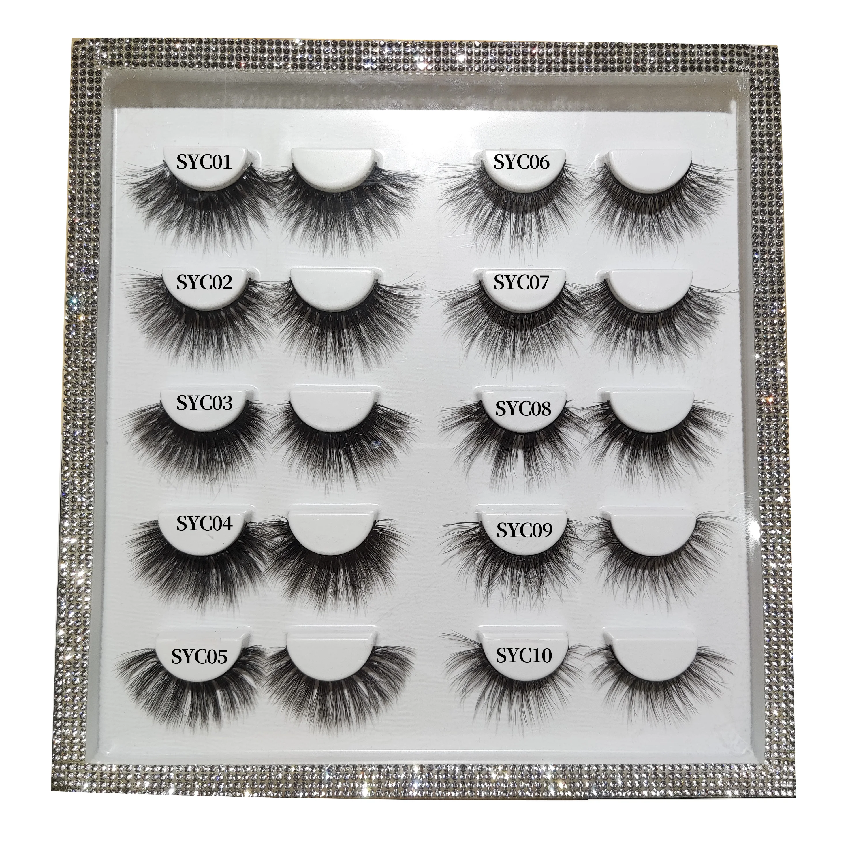 

Dropshipping korea silk false eyelash 10 pairs hot selling vegan pbt fiber lashes book synthetic eyelashes applicator