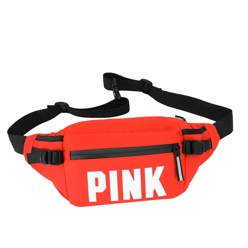 

Factory Wholesale Waterproof Sport Fanny Pack Running Waist Bag For Travelling PINK Bag Outdoor Sport Chest Bag, Customized color