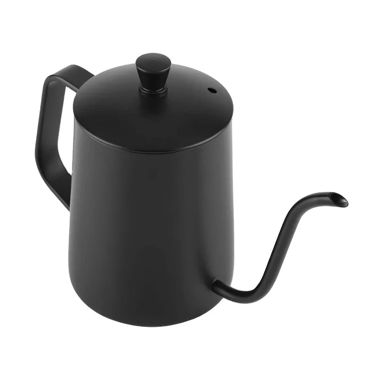 

Stainless Steel Tea And Coffee Pot Offices Style Hand 600ml Coffee Pot Hot Sale products Coffee Accessories, Black