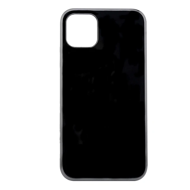 

For iPhone 11 two in one plating TPU PC glossy material case for iPhone, Black white