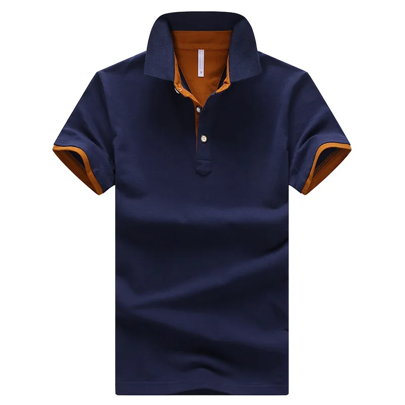 

High Quality Casual Lapel Polo Shirt Custom Logo Summer Short Sleeved 95% Cotton 5% Spandex Polo T Shirt, Stock colors for small qty and customized colors for bulk order