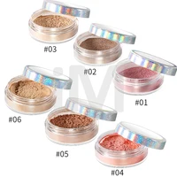 

Wholesale Pigment 6 Color Loose Highlighter Makeup Private Label