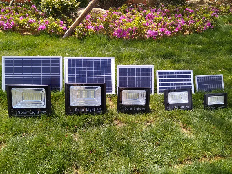 
60w 50w Outdoor Panel Rechargeable Security Sensor Solar Led Flood Light 