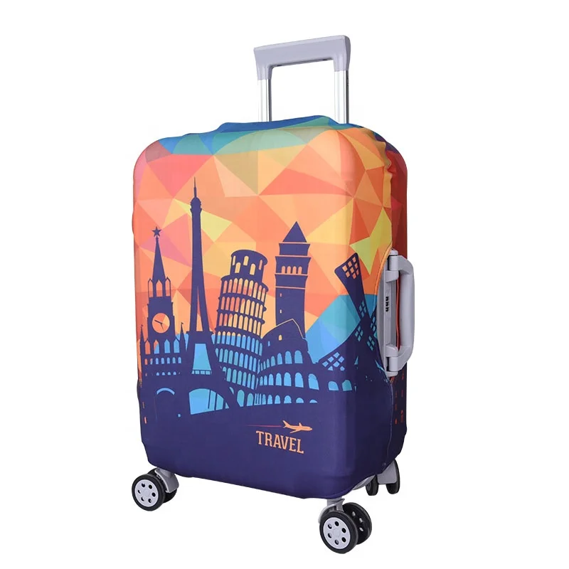 

2021 Sales Promotion Ready to Ship Spandex Luggage Cover Protective Suitcase Cover Protector, Printing