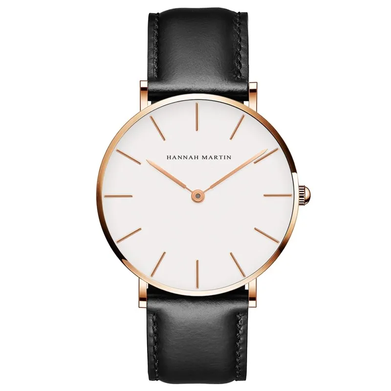 

2021New Style Classic Business Men Waterproof Wrist Watches Japanese Movement Black Leather Belt Simplicity OEM Quartz Watch, 4 colors