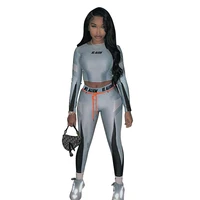 

2019 2 Piece Outfits Women Long Sleeve Wholesale Fitness Clothing Sport Set