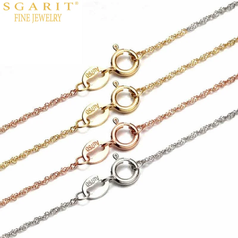 

SGARIT trendy new fashion yellow rose white gold chain 18k gold necklace jewelry