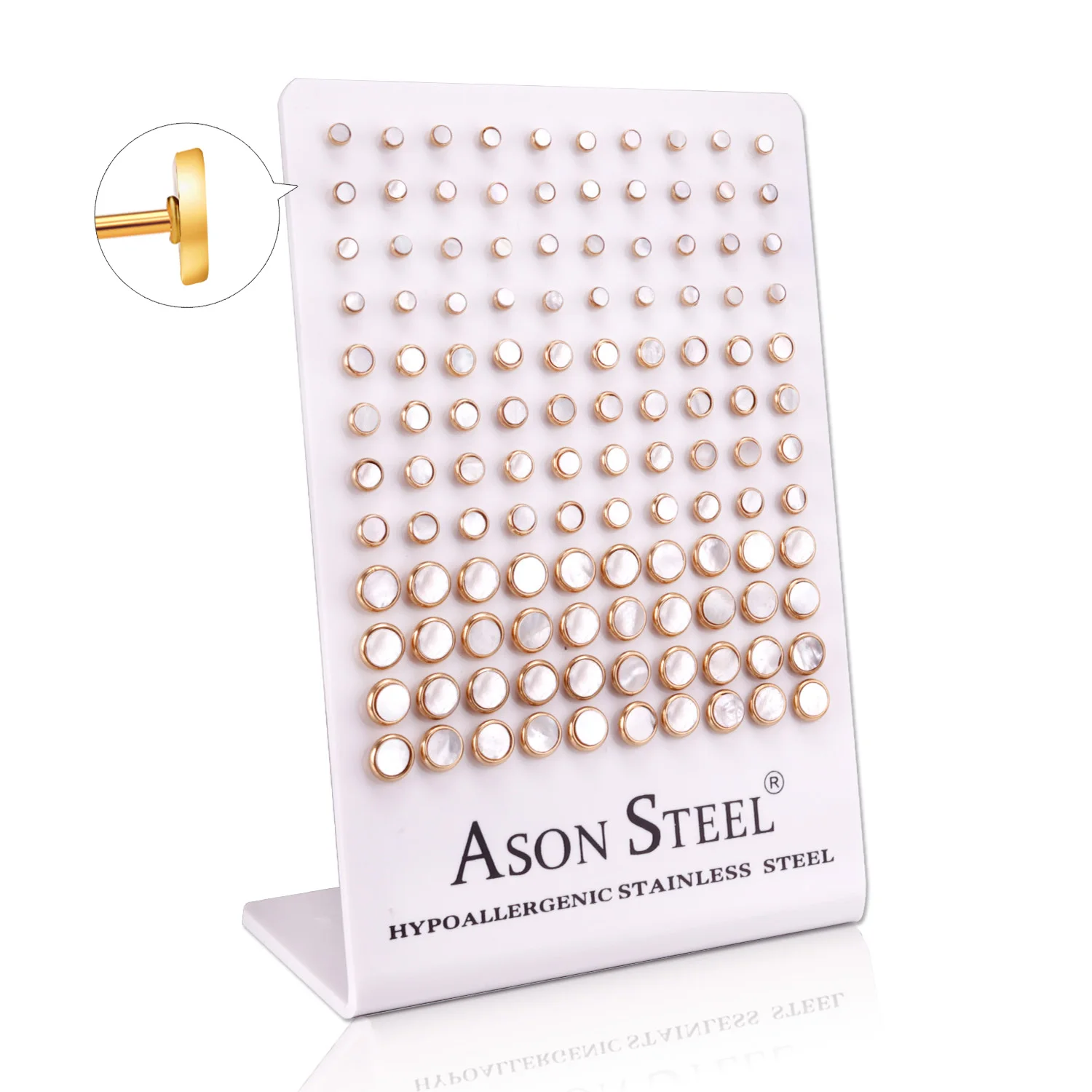 

Asonsteel Wholesale Stainless Steel Stud Earrings Display Cards Earring