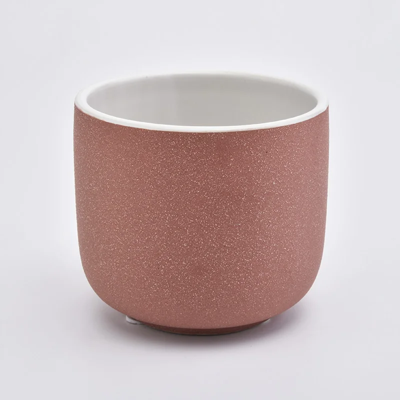 14oz Matte Colored Ceramic Candle Holder Home Decoration Pieces