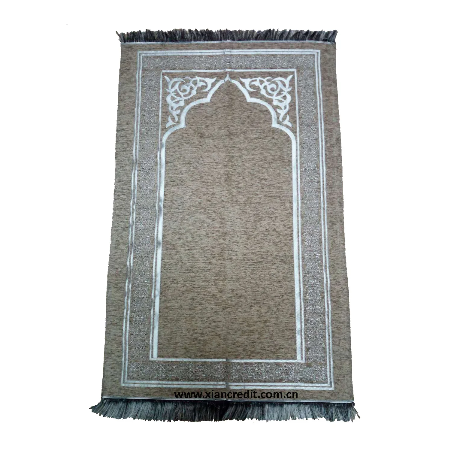 Islamic Prayer Mat Chenille Namaz Sajadah Janamaz Woven Thin Pattern