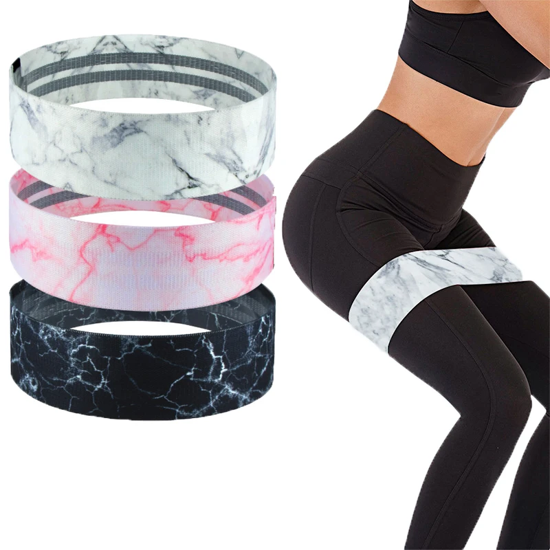 

Wholesale Stretch Bands Custom Home Gym Women Exercise Fabric Elastic Hip Booty Fabric Resistance Bands