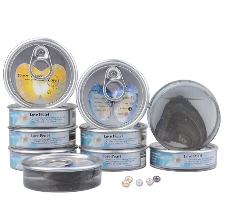 

Wholesale Canned Freshwater Pearl Love Wish Pearl Canned Oyster Pearl Set, Multicolor