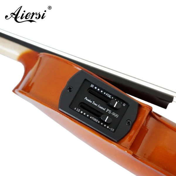 Sinomusik  Hot Sale Cheap Price Learner Electric Acoustic Maple Violin with case  Musical Instruments with Pickup
